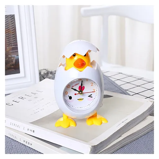 Kids Alarm Clocks Creative Chick Egg Shell Alarm Clock Student Gift Children's Bedroom Bedside Decoration Children's (Gold)