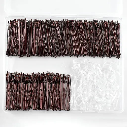 620PCS Brown Bobby Pins Kit, 2Inch Hair Pins with Hair Bands, Premium Bobby Pin For Women, Girls and Kids