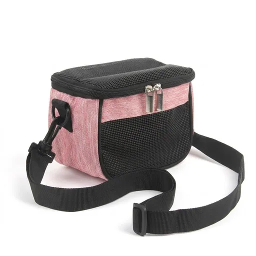 Compact Pet Carrier Sling Bag for Small Animals – Breathable Oxford Mesh Travel Tote with Adjustable Shoulder Strap, Ideal for Hamsters, Squirrels, Hedgehogs, Chinchillas, Rabbits and Kittens on Outdoor Adventures (S, Pink)