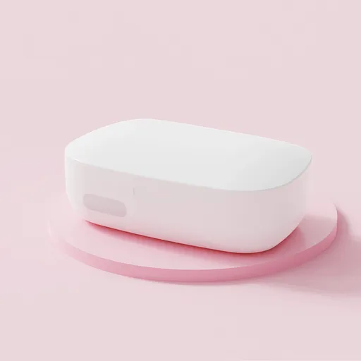 White Ultrasonic Contact Lens Cleaner Machine Automatic Washer Case with UV Light LED Display 4 Timer Modes Type-C Rechargeable Portable for Travel