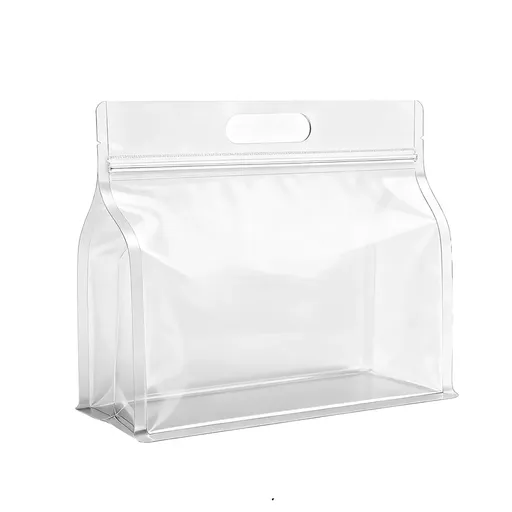 50PCS Clear Reusable Zipper Bags Thick Food Grade PE Storage Bags for Snack Fruit - 30x23cm