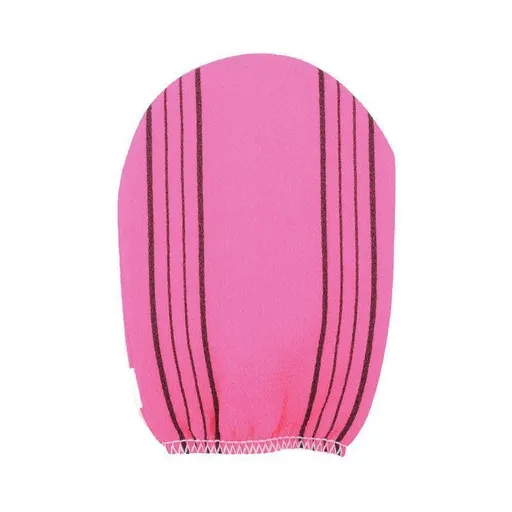 Fiber Cleaner Bath Glove Exfoliating Towel Body Rub Shower Scrub Glove Washcloth - Pink