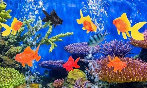 3 Pcs Orange Fake Floating Fishes Plastic Fake Goldfish Artificial Aquarium Fishes Colorful Realistic Artificial Moving Fish Ornament Decorations