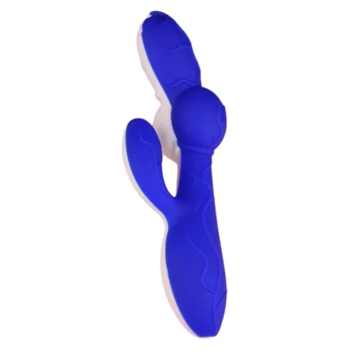 House Of Dasein Silicone Av Rabbit Vibrator Realistic Dildo Clit Masturbate Prostate Massage Sex Toys - Dark Blue White