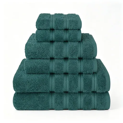 Dark Green 34x34cm Pure Cotton Towel | Christmas Nature Household Gift | Soft Square Face Towel For Bathroom