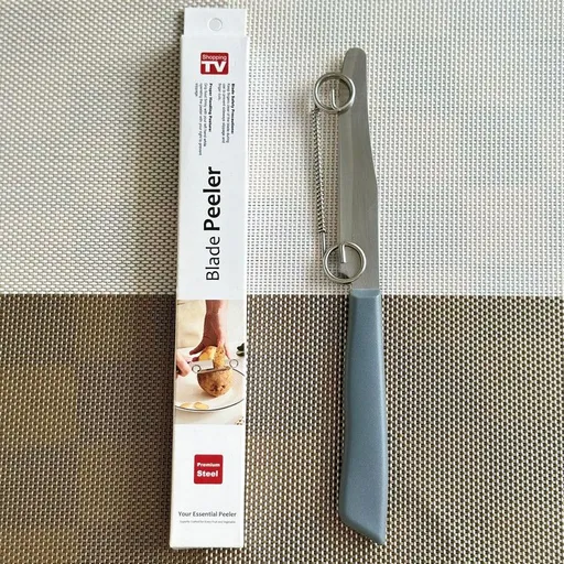 2-in-1 Stainless Steel Spring Peeler, Fruit and Vegetable Slicer, Peeling Tool - Gray