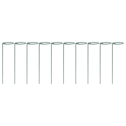 10Pcs Potted Plants Metal Trellis Provide Support 25CM Length Green Small Garden Trellis for Gardens Lawns Decks Patios