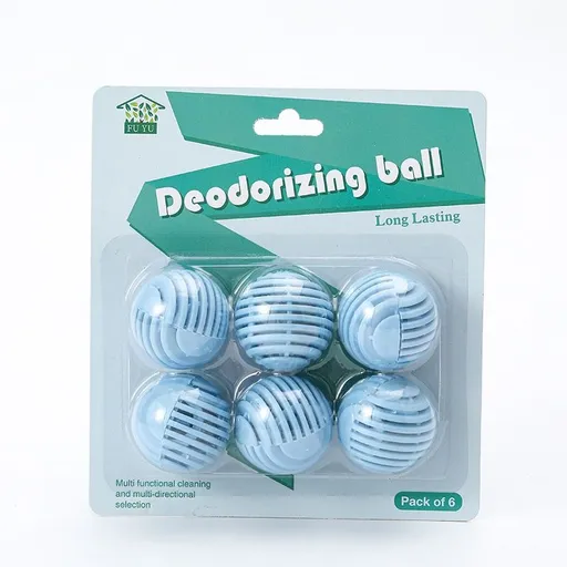 Shoe Deodorizing Balls - Deodorizing and Antibacterial Aromatherapy Beads for Wardrobes and Shoe Cabinets, Multiple Colors Available, Long-Lasting Odor-Eliminating Fragrance Balls, Pack of 6 - Blue