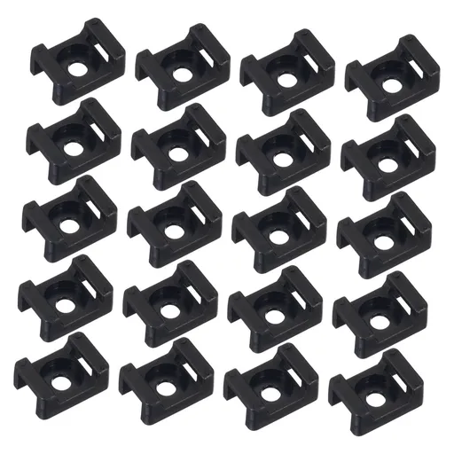 20pc Cable Tie Mounting, Zip Tie Base,Screw Hole, Cord Tie Mount Wire Tie Holder Fix Bottom Wire Management for Home