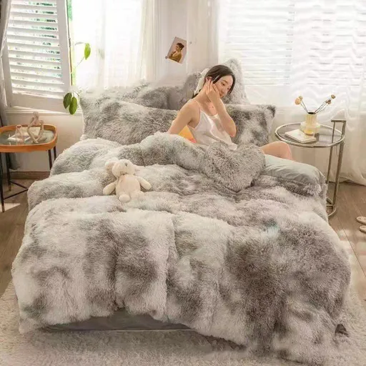Tie-Dye Bedding Set Three-Piece Bedding Set Soft Bedding Trendy Bedding Home - Starry - sky Aqua Blue - Size 150*200cm