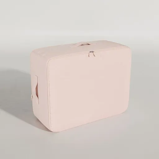 Zuotai Satin Quilt Storage Bag Large Compressible Pink Medium 52*27*42cm