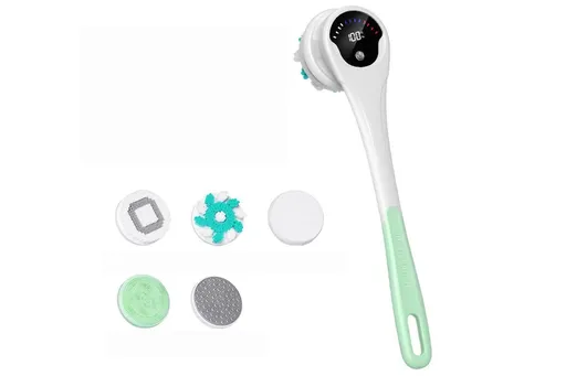 Electric Back Scrubber Body Brush Exfoliating Bath Brush for Shower - Green