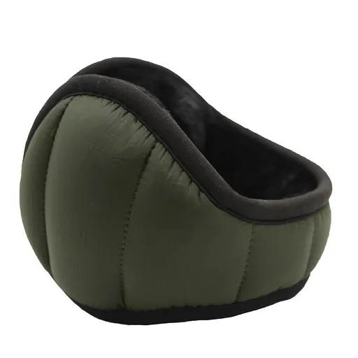 Foldable Windproof Thermal Earmuffs, Water Resistant Warm Ear Warmers for Winter Commuting & Cycling-olive green