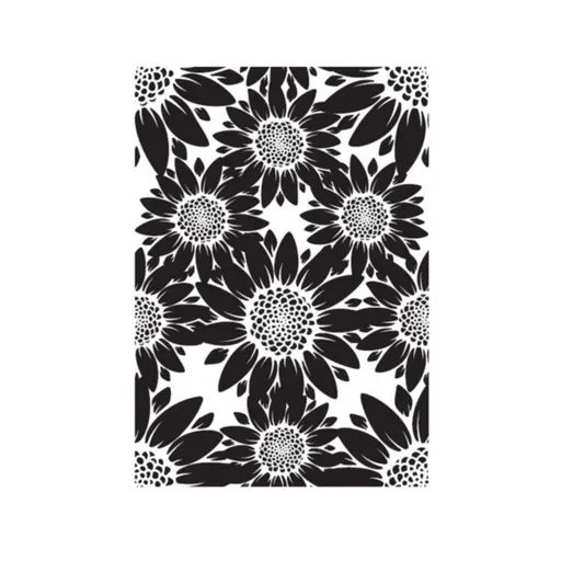 5X7 Inch Sunflower 3D Embossing Folder - Embossing Machine Plastic Textured Template for Card Making Scrapbooking - Floral Pattern Paper Crafting Diy Journaling Supplies