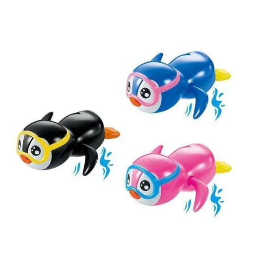 Hod Health & Home Wind Up Swimming Animals Cute Bath Toys Water Fun - Penguins
