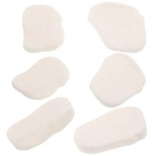 6-Pack Small White Decorative Stones for Vase Fillers, Crafts, Home Decor, Interior Accents and Projects