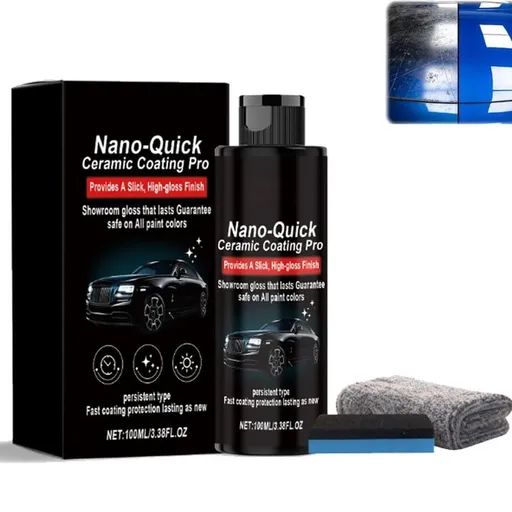 Nano-Quick Ceramic Coating Pro for Automobiles,Quick Coat Restore Spray for Car Detailing, Long-Lasting Polish Restore