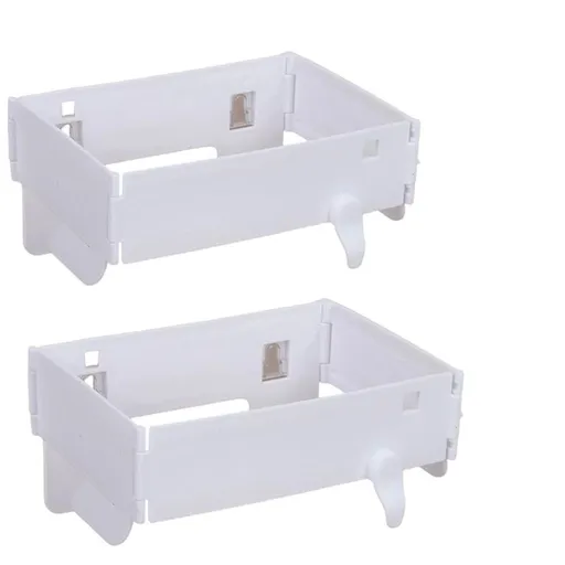 2 pack Foldable Trash Bag Holder, Hanging Waste Garbage Can Rack Closure Waste Bag Hanger Racks with Fixing Snap for Kitchen Cabinets Doors
