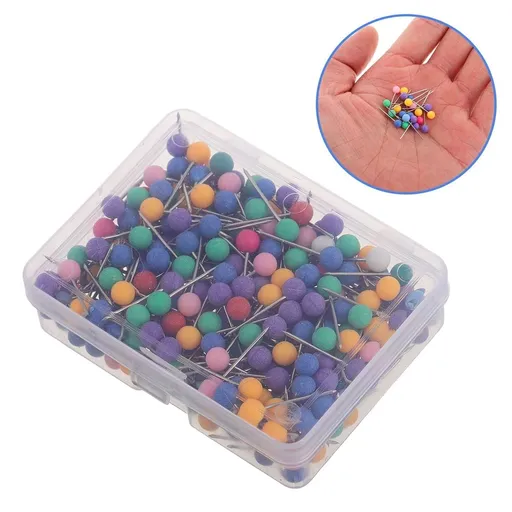 Ball Head Pins Multi Colored 400Pins Box 0.6In