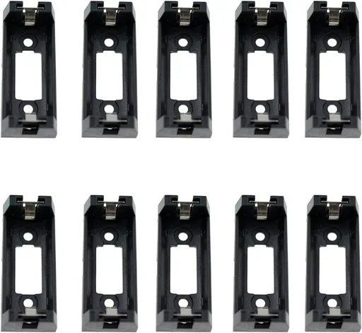 10 Piece Battery Holder Case Box Clip for CR123 CR123A Lithium Battery Black
