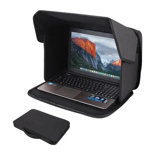 Laptop Sun Shade,Laptop Sun Glare Shield Privacy Screen Hood Laptop Sunshade Bag for Working Outside Outdoor Foldable Laptop Shield Cover Outside（L）
