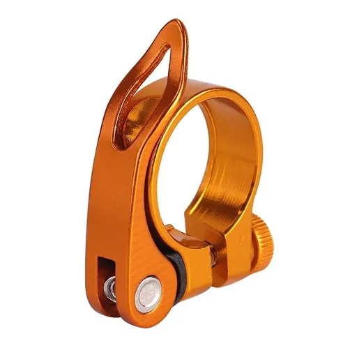 Quick Release Bicycle Seat Tube Clamp Multi Color Lever Lock Cycling Accessories - Golden-3-1