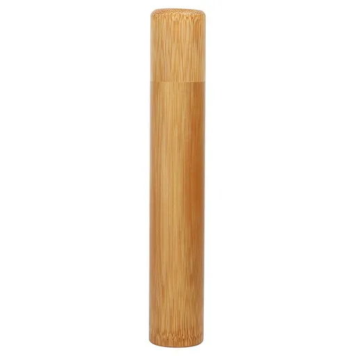 1Pc Round Portable Handmade Natural Bamboo Tea Jar Storage Holder Container Box (2.5 x 15.5cm)