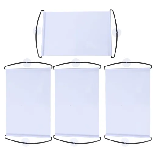 1Set White Retractable Banner with Reusable Dry Erase Surface for Sports and Celebrations