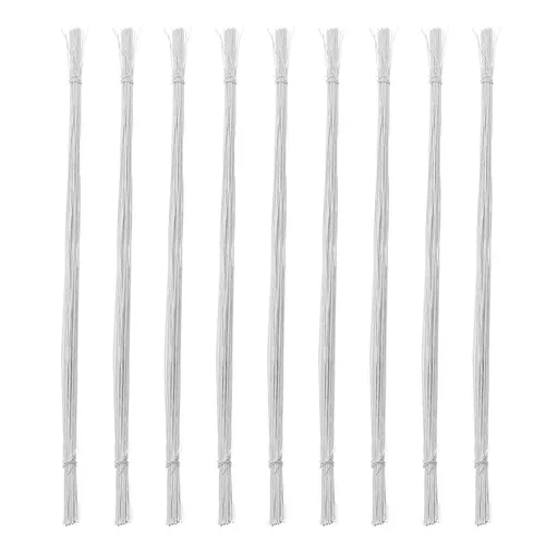 DIY Paper Wrapped Iron Wire White Florists Flower Stem Wire 100Pcs 16In Long