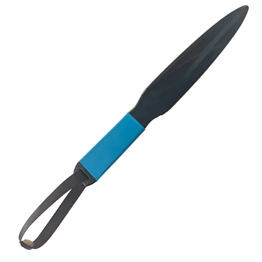 Heavy-Duty Dog Training Pry Stick for Large Breeds 35 cm Blue Handle Black Lanyard