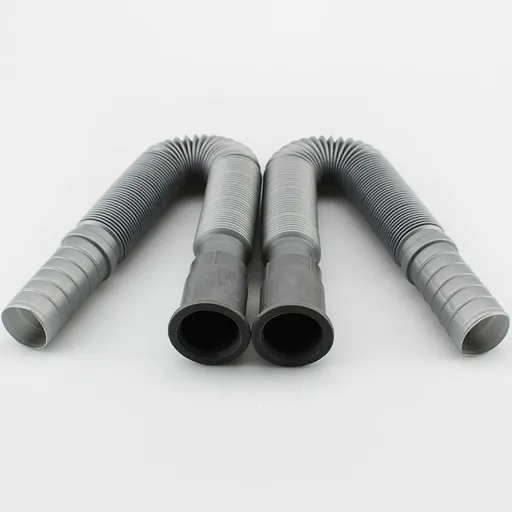 Universal Wash Basin Sink Drain Pipe, Install Diameter Plastic Flexible and Expandable Drain Pipe for Kitchen Bathroom Sink（2pcs）