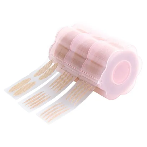 1080PCS Beige Three Different Shapes Double Eyelid Tape Tool Invisible Beauty Double Eyelid Tape Stickers Makeup Breathable