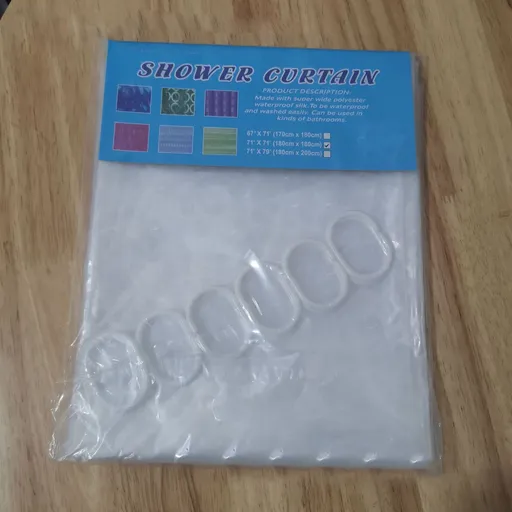 Shower Curtain Thickened 3D Water Cube PEVA Lightweight 1.8x1.8M White