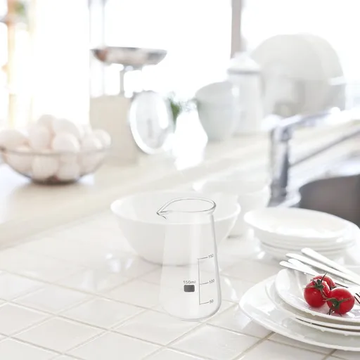 Transparent Glass Creamer Container Measuring Cup for Coffee Brewing