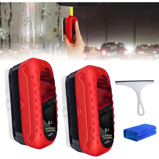 Automotive Oil Film Cleaning Brush, New Glass Coating & Upgraded Antifog Rainproof Glass Cleaning Board, Reusable for Car Windows & Windshields