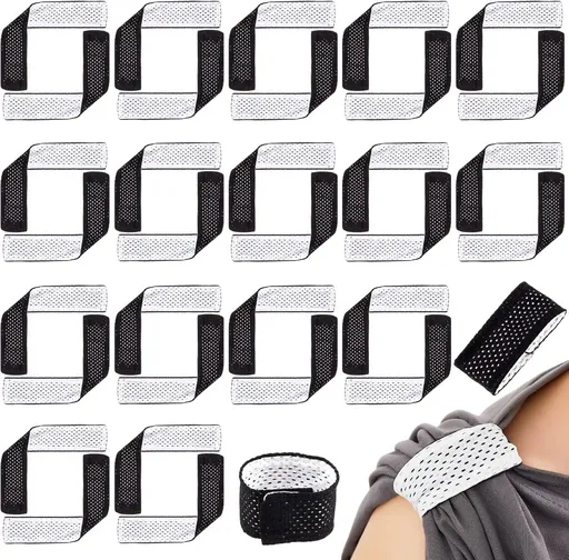 16 Pairs Jersey Sleeve Bands Ties Soccer Softball Holder with Hook and Loop Fasteners for Shirts Scrunchies T Baseball Sports Activities Men