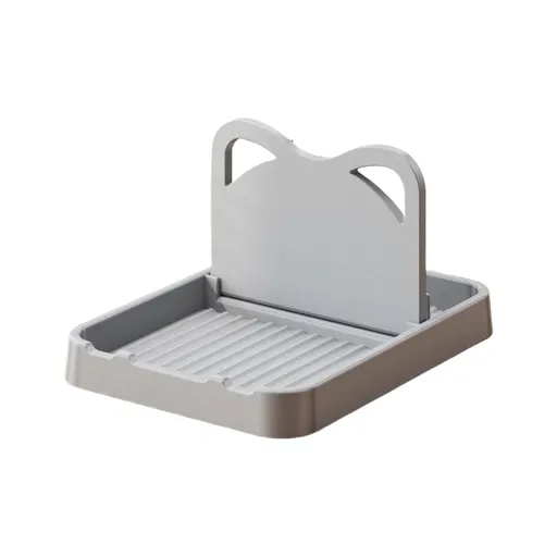 Rack , Spoon Rest with Lid Holder: Foldable Silicone Spoon Holder High Temperature Spoon Organizer Spatula Holder for Kitchen Counters and Stove Tops Grey