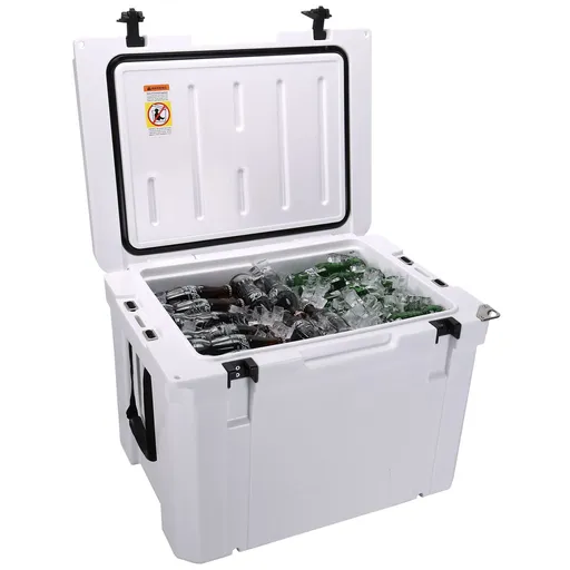 Insulated Portable Cooler, 65 qt, Holds 65 Cans, Ice Retention Hard Cooler with Heavy Duty Handle, Ice Chest Lunch Box for Camping, Beach, Picnic, Travel, Outdoor, Keeps Ice for up to 6 Days