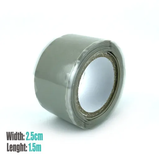 Self-Fusing Silicone Repair Tape for Waterproof Sealing of Pipe Joints, Faucets, Hoses and Plumbing Leaks, Multi-Color Resealable Roll (Grey)