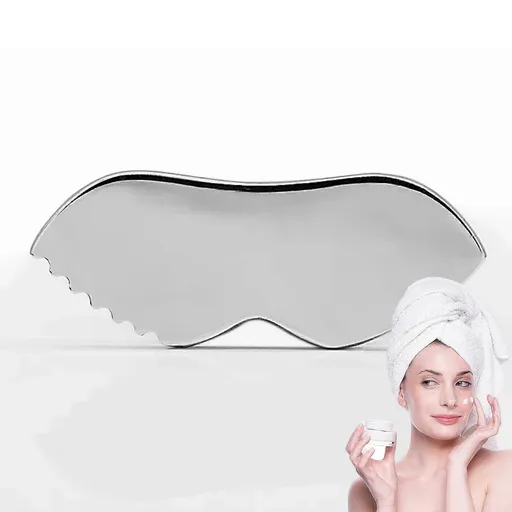 Upgraded Stainless Steel Face Guasha Tool, Metal Skin Tightening Massage Scraper
