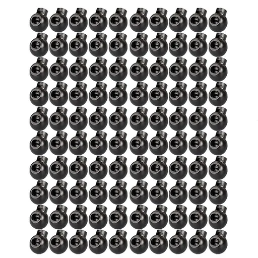100 Pieces Spring Buckle, Clip Luggage Locks End Stopper Cord Round Lanyard Sliding Rope Shape Arts Crafts and Sewing, Spring Buckle, Black