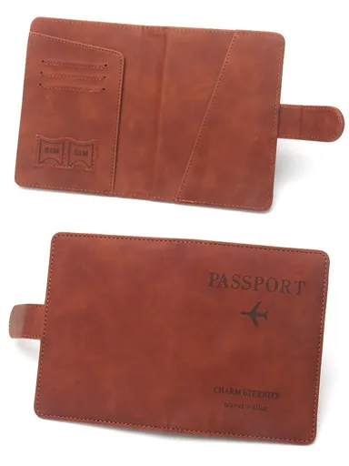Passport Holder Cover Case Travelling Passport Cards Carrier Wallet Case-Multifunction Travel Document Holder, PU Leather Case