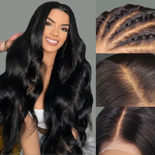 Pre-Cut Glueless 13x4 Front Body Wear Upgrade Lace Natural Human Hair Wig Beginner-Friendly