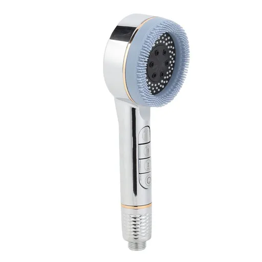 Pressure Boosting Showerhead Built in Filter Multiple Spray Modes Handheld Showerhead for Home Silver