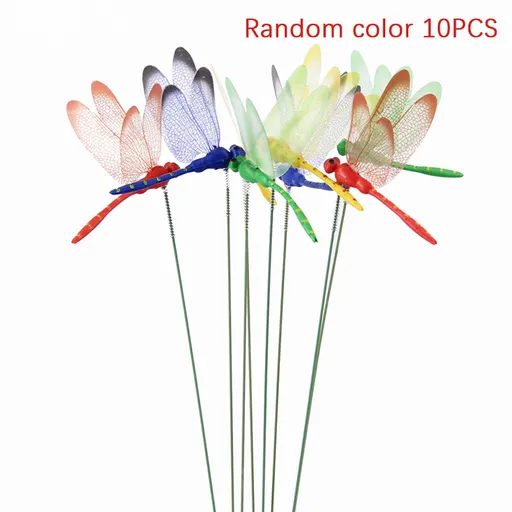 10pcs Dragonflies Insert Stick Decoration Simulation Dragonfly Ga Multi Multicolor Random color 10PCS