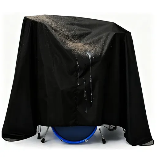 420D Oxford Fabric Drum Cover, 78.7 x 98.4 in Waterproof Drum Set Dust Cover, Electric Drum Kit Cover with Weighted Corners, Full Coverage for Stage, Studio, Home