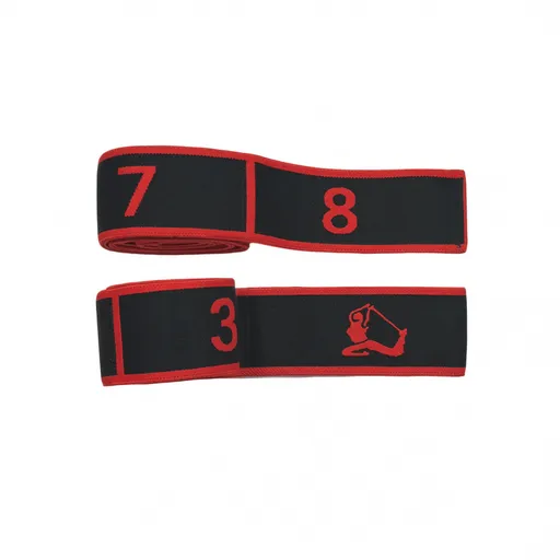 Resistance Band Yoga Fitness Digital Style Black and red-small size [8 grids]