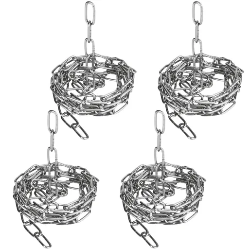 13.1 feet Stainless Steel Coil Chain Link,Metal Safety Chain,Proof Coil Chain Links,Heavy Duty Chain Links,Long Durable Links for Hanging Plant, Hanging Clothes,Shade Sail Set of 4