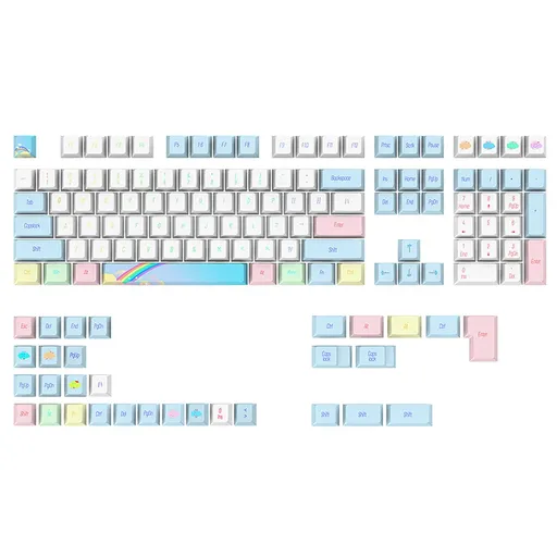 Unique 139 PBT Keycaps for Mechanical Gaming Keyboards Ergonomic Design PBT KeyCaps Wear Resistant Keyboards Cover Set Keycaps