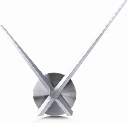 Quartz Clock - Buy and Replace New Loose Clockwork - High Torque - Long Hands Clockwork - With 12cm Disc - Silver - Metal - Hour Hand Replacement Clockwork - For Living Room Decoration, Art Decoration, Office, Bedroom